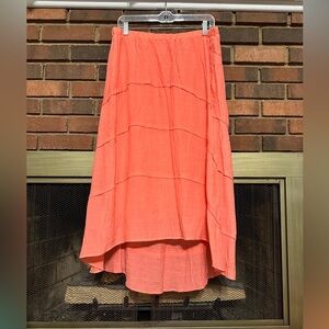 🛍️West Port elastic waist high-Low Skirt Size L  (NWOT)